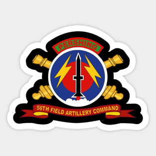 56th Field Artillery Command - SSI w Br - Ribbon Sticker